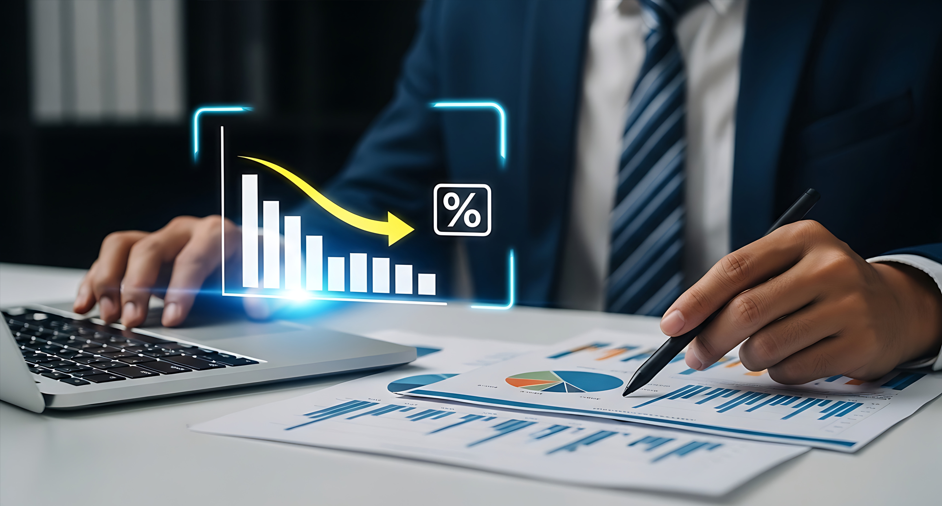 AI Agents enterprise con grafico in discesa – analisi delle cause di fallimento dei progetti digitali aziendali