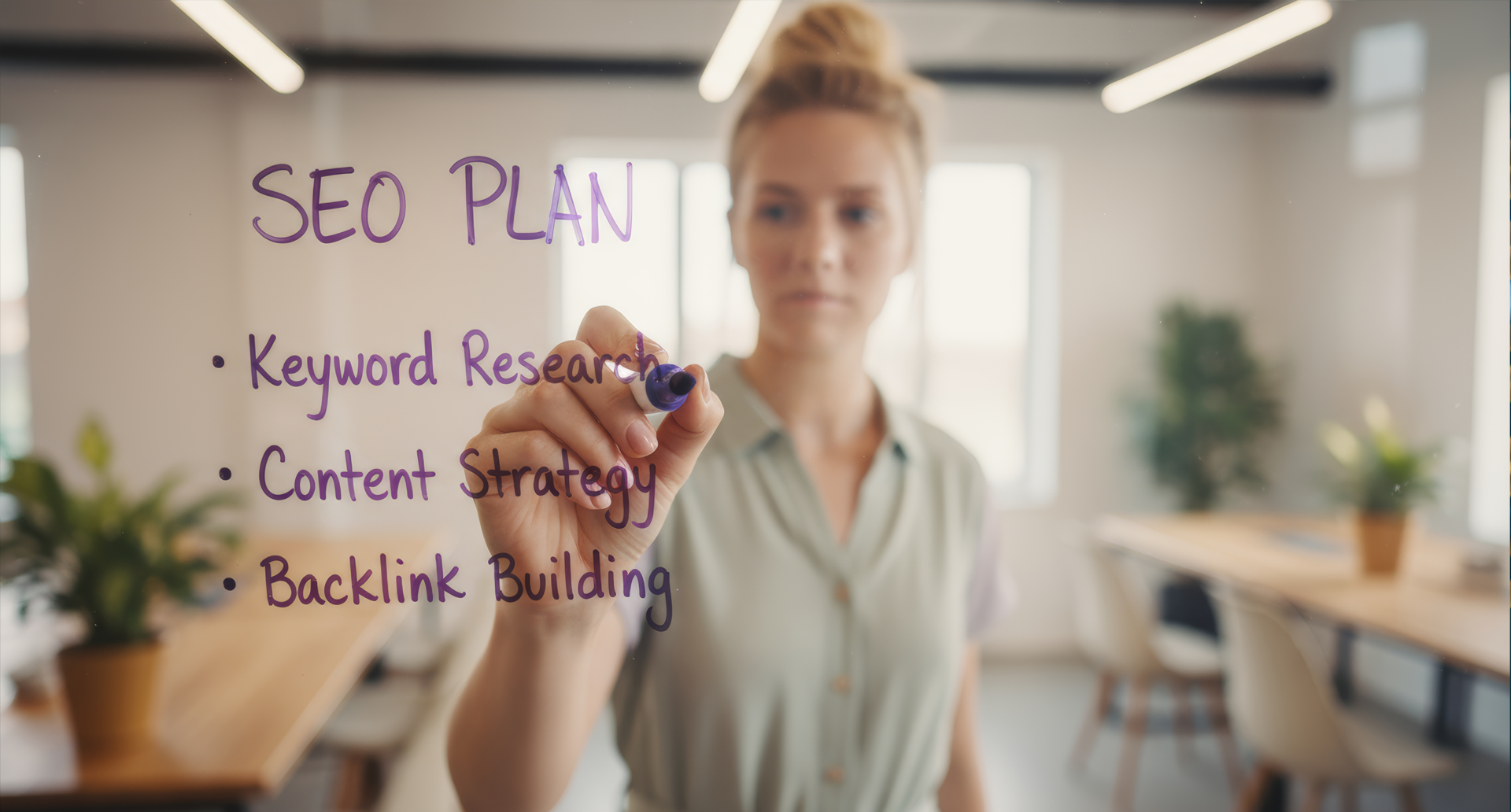 Performance e Velocità – il Primo Filtro Invisibile del Tuo Sito SEO CRO performance marketing – professionista che scrive piano SEO con keyword research e content strategy su lavagna trasparente
