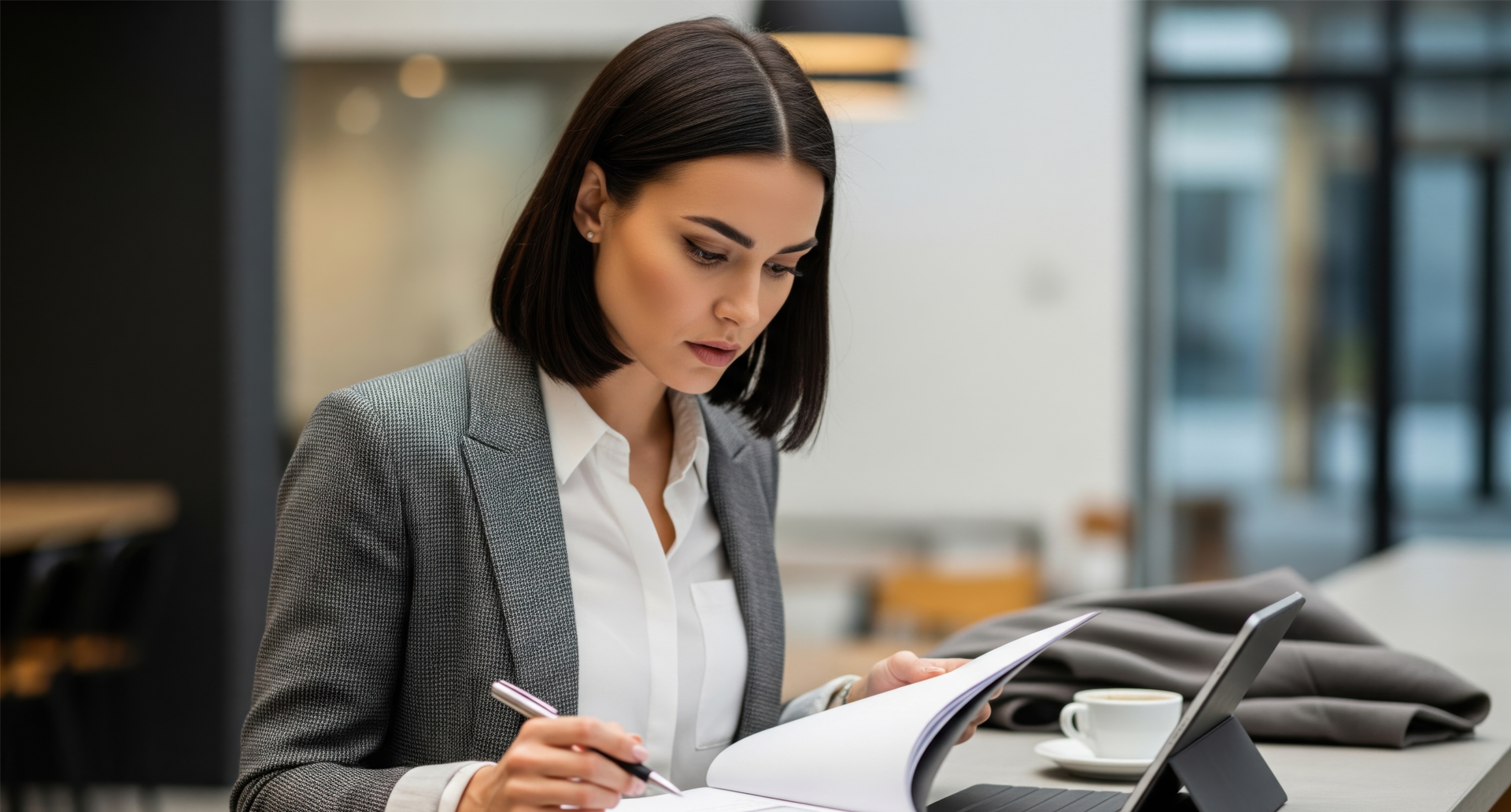 I 5 Segnali che il tuo Vendor Lock-in IT è già Critico Vendor lock-in IT – manager che analizza attentamente documenti contrattuali e prende appunti in ufficio